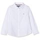 Tommy Hilfiger - Girl's Solid Stretch Poplin Shirt L/S Blouse - Kids Tommy Hilfiger Shirts - Shirt For Girls - Poplin Long Sleeve Shirt - White - Size 92