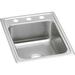 Elkay Lustertone 17" L x 22" W Drop-In Kitchen Sink Stainless Steel in Gray | 5.5 H x 17 W x 22 D in | Wayfair LRAD1722553
