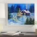 East Urban Home Silent Night by Tummy Rubb Studio - Wrapped Canvas Print Canvas in White | 36 H x 43 W x 1.5 D in | Wayfair