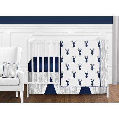 Sweet Jojo Designs Woodland Deer 11 Piece Crib Bedding Set Synthetic Fabric in Blue | Wayfair Stag-11
