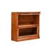 Loon Peak® Mcintosh Barrister Bookcase Wood in White/Black | 36 H x 35 W x 13 D in | Wayfair E678B1BFA74741689566D839A8EDF37C
