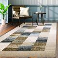 Blue 96 x 0.18 in Area Rug - Ebern Designs Childers Rustic Color Block Checkered NonSlip Indoor Runner or Area Rug Nylon | 96 W x 0.18 D in | Wayfair