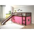 Skakke Twin Solid Wood Platform Loft Bed by Harriet Bee kids Wood in Pink | 43 H x 42 W x 78 D in | Wayfair B6D095577FFC46DD87CDFFF504157B49