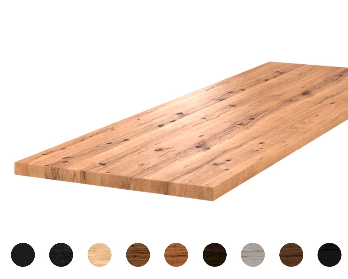 Bodahl Concept4You Massivholz Tischplatte gerade Kante Rustic Oak / 6cm / 280x100 cm / Eiche desert Image