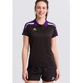 ERIMA Damen Poloshirt Poloshirt, schwarz/violet/weiß, 48, 1111840