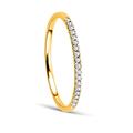 Orovi Woman Eternity Ring 9 ct / 375 Yellow Gold With Diamonds Brilliant Cut 0.08 ct