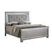 Rosdorf Park Sidney Tufted Standard Bed Wood & /Upholstered/Faux leather in Gray | 65 H x 79.5 W x 88.13 D in | Wayfair