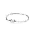 Pandora Disney, Moments Sparkling Mickey Mouse & Snake Chain Schlangen Armband aus Sterling Silber mit Zirkonia Steinchen - Kompatibel Moments Armbänder - Größe 20