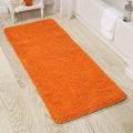 Lavish Home Shag Memory Foam Bath Mat - 58-Inch by 24-Inch Runner with Non-Slip Backing - Absorbent High-Pile Chenille Bathroom Rug (Orange)