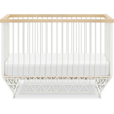Ubabub Mod 2 in 1 Convertible Crib with Toddler Bed Conversion Kit - Warm White / Natural
