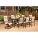 Brayden Studio® Sweeten 9-Piece Outdoor Dining Set Metal in Brown | 102 W x 40 D in | Wayfair 1B49B5C94DC043E8A94DE2AA7A811287