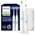 Philips Sonicare ProtectiveClean 4300 elektrische Zahnbürste HX6807/35 Doppelpack - 2 Schallzahnbürsten, Andruckkontrolle, Reiseetuis - Weiß