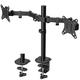 PUTORSEN PC Dual Monitor Arm Stand Desk Mount Bracket with Height Adjustable Double Arm Desktop Clamp Mount for 17"-32" LCD LED Screens and Max VESA 100x100mm up to 9kg per Arm (Tilt Swivel Rotation)
