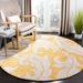 White 96 x 0.63 in Indoor Area Rug - Red Barrel Studio® Avayah Floral Handmade Tufted Wool Gold/Ivory Area Rug Wool | 96 W x 0.63 D in | Wayfair