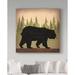 Millwood Pines Take a Hike Bear no Words by Ryan Fowler - Graphic Art Print on Canvas in Black | 35 H x 35 W x 2 D in | Wayfair