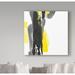 Wrought Studio™ 'Black & Yellow II v2' Acrylic Painting Print on Wrapped Canvas in Green | 18 H x 18 W x 2 D in | Wayfair