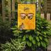 Caroline's Treasures Beach Sunglasses Polkadot 2-Sided Polyester 15 x 11 in. Garden Flag in Yellow | 15 H x 11 W in | Wayfair BB8207GF