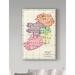 Charlton Home® 'Map of Ireland 1588 to 1610' Drawing Print on Wrapped Canvas Metal in Brown/Gray/Pink | 32 H x 22 W x 2 D in | Wayfair