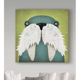 Zoomie Kids 'Walrus' Canvas Art Canvas in Blue/Brown | 24 H x 24 W x 2 D in | Wayfair 2B79A466394F4B5B8044C84C4E44BF52