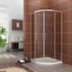 ELEGANT 900 x 900 mm Quadrant Shower Enclosure Cubicle 6mm Easy Clean Glass Door Right Entry + Stone Tray + Waste Trap