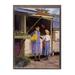 Winston Porter 'Miss Violet & Daisy' Oil Painting Print on Wrapped Canvas in Black/Brown/Gray | 24 H x 18 W x 2 D in | Wayfair