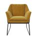 Armchair - Novogratz Alivia 67.31Cm Wide Armchair Velvet/Metal/Fabric in Yellow | 32.5 H x 26.5 W x 28.5 D in | Wayfair 2237379