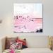 East Urban Home 'Peach Beach' Graphic Art Print on Canvas Canvas, Cotton in Black/Blue/Pink | 12 H x 12 W x 1.5 D in | Wayfair