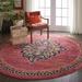 Pink 94 x 0.5 in Area Rug - World Menagerie Lundy Traditional Medallion Dark Area Rug Polypropylene | 94 W x 0.5 D in | Wayfair