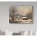 Millwood Pines 'Red School House Country Scene, 1858' Photographic Print on Wrapped Canvas in White/Black | 35 H x 47 W x 2 D in | Wayfair