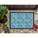 East Urban Home Winter Snowflakes Doormat Synthetics in Blue | 18" x 27" | Wayfair DF16CDFF24A745F6B9713FF4B4387CD2