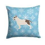 East Urban Home Winter Snowflakes Indoor/Outdoor Throw Pillow Polyester/Polyfill blend | 14 H x 14 W x 3 D in | Wayfair