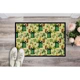 The Holiday Aisle® Adrienn St Patrick's Day Party Non-Slip Outdoor Door Mat Synthetics | Rectangle 1'6 x 2'3" | Wayfair