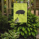 The Holiday Aisle® SantaFe Berkshire Pig Check 2-Sided Polyester 15 x 11 in. Garden Flag in Yellow | 15 H x 11 W in | Wayfair