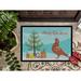 The Holiday Aisle® Angelica African Owl Pigeon Christmas Non-Slip Outdoor Door Mat Synthetics | Rectangle 1'6 x 2'3" | Wayfair