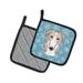 The Holiday Aisle® The Holiday Aisle Ashlynn Borzoi Potholder Polyester in Blue/Gray | 7.5 W in | Wayfair C2FDFF0492714287BEA238F1F457055B