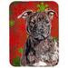 The Holiday Aisle® The Holiday Aisle Ashlynn Staffordshire Bull Terrier Staffie Glass Cutting Board Glass | 0.15 H x 11.25 W in | Wayfair