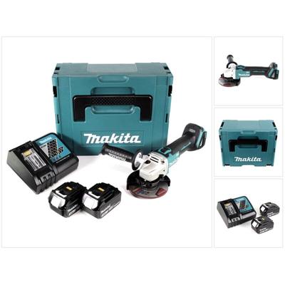 Makita DGA 504 RFJ Akku Winkelschleifer 18V 125mm Brushless + 2x Akku 3,0Ah + Ladegerät + Makpac Image