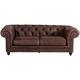 Max Winzer Sofa 2,5-Sitzer Orleans Echtleder (Antikoptik) braun, breite x Tiefe x höhe: 216 x 100 x 77 cm, 2911-3000-9370001-F07