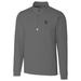 Men's Cutter & Buck Gray Villanova Wildcats Big Tall College Vault Traverse Quarter-Zip Pullover Jacket