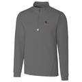 Men's Cutter & Buck Gray Delaware Fightin' Blue Hens Big Tall College Vault Traverse Quarter-Zip Pullover Jacket