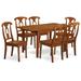 Alcott Hill® Katie 7 - Piece Butterfly Leaf Rubberwood Solid Wood Dining Set Wood in Brown | 30 H in | Wayfair 2C25BC3789E046DCA7EE1A024700FB40