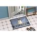 Red Barrel Studio® Camina Mastiff Welcome 27 in. x 18 in. Non-Slip Outdoor Door Mat Synthetics in Blue/White/Indigo | Wayfair