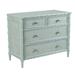 Wildwood Borneo 4 Drawer Standard Dresser Wood in Blue | 36 H x 46 W x 22 D in | Wayfair 490380