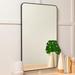 Franco Matte Black 24" x 36" Rectangular Wall Mirror