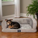 Serta Quilted Couch Pet Bed Polyester in Gray | 8 H x 38 W x 27 D in | Wayfair FCCH001-LGGRY01