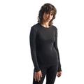 Icebreaker 100% Merinowolle Damen Base Layer - Everyday Langärmeliges Crewe - 175 Ultralight Fabric | Langarmshirt | Longsleeve | Merino Shirt | Unterwäsche | Unterhemden - Schwarz, S