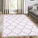 Black 65 x 45 x 0.43 in Area Rug - Wildon Home® Trendy Geometric White Area Rug Polypropylene | 65 H x 45 W x 0.43 D in | Wayfair WLDJ4794 41857325