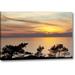 Millwood Pines 'Use, California, La Jolla Sunset on Ocean' Photographic Print on Wrapped Canvas in Black/Orange | 21 H x 32 W x 1.5 D in | Wayfair