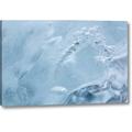 Ebern Designs 'Ak, Glacier Bay Np, Mcbride Glacier Ice Detail' Graphic Art Print on Wrapped Canvas Metal in Blue | 21 H x 32 W x 1.5 D in | Wayfair