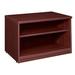 Latitude Run® Legacy Stand Up 2 Lateral File/2 Desk Quad w/ Bookcase End Wood in Brown/Red | 20 H x 30 W x 20 D in | Wayfair